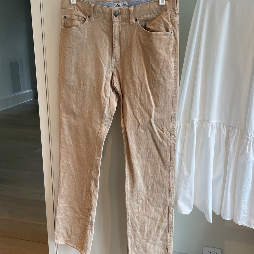 Men’s Tan Corduroy Peter Millar Pants